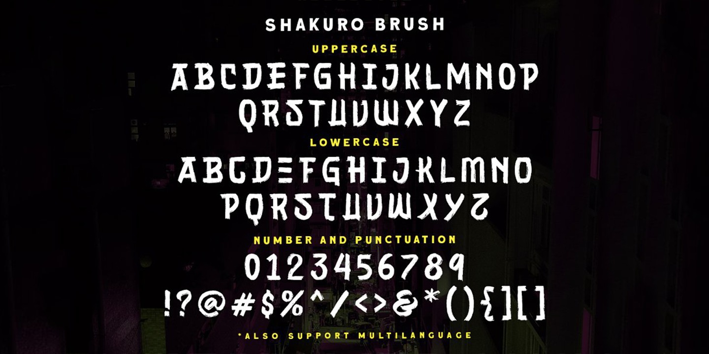 Przykładowa czcionka Shakuro Brush #2